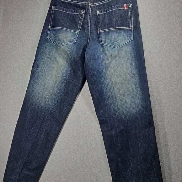 Men’s 32x34 Southpole Wide Leg Red Tab 3180 Jeans Vintage Y2K Blue Grunge Baggy - Picture 8 of 12